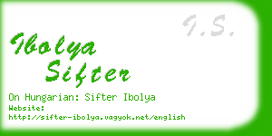 ibolya sifter business card